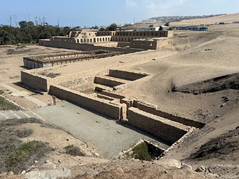 Archaeological site of Pachacamac Temple near Lima Peru in the coastal desert