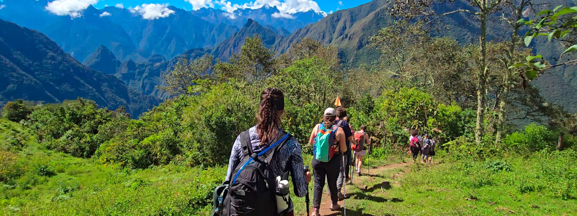Hikers walking through the tropical forest in the Inca Jungle | Conde Travel Adventures