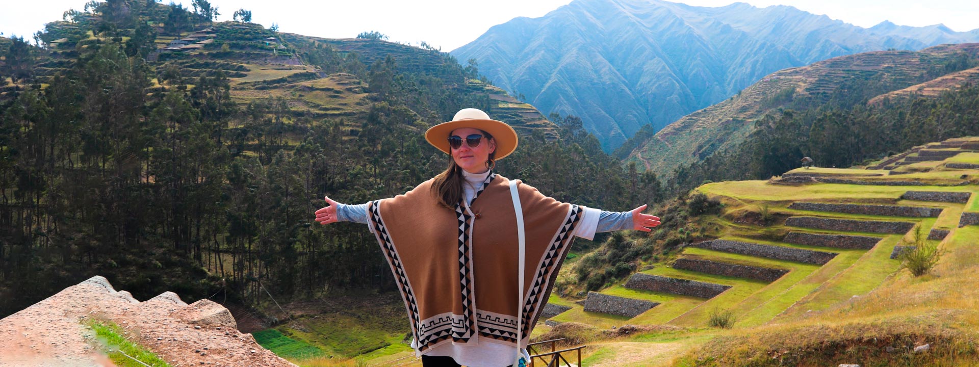 Tourist visiting the Sacred Valley and Chinchero archaeological site in Cusco, Peru | Conde Travel Adventures